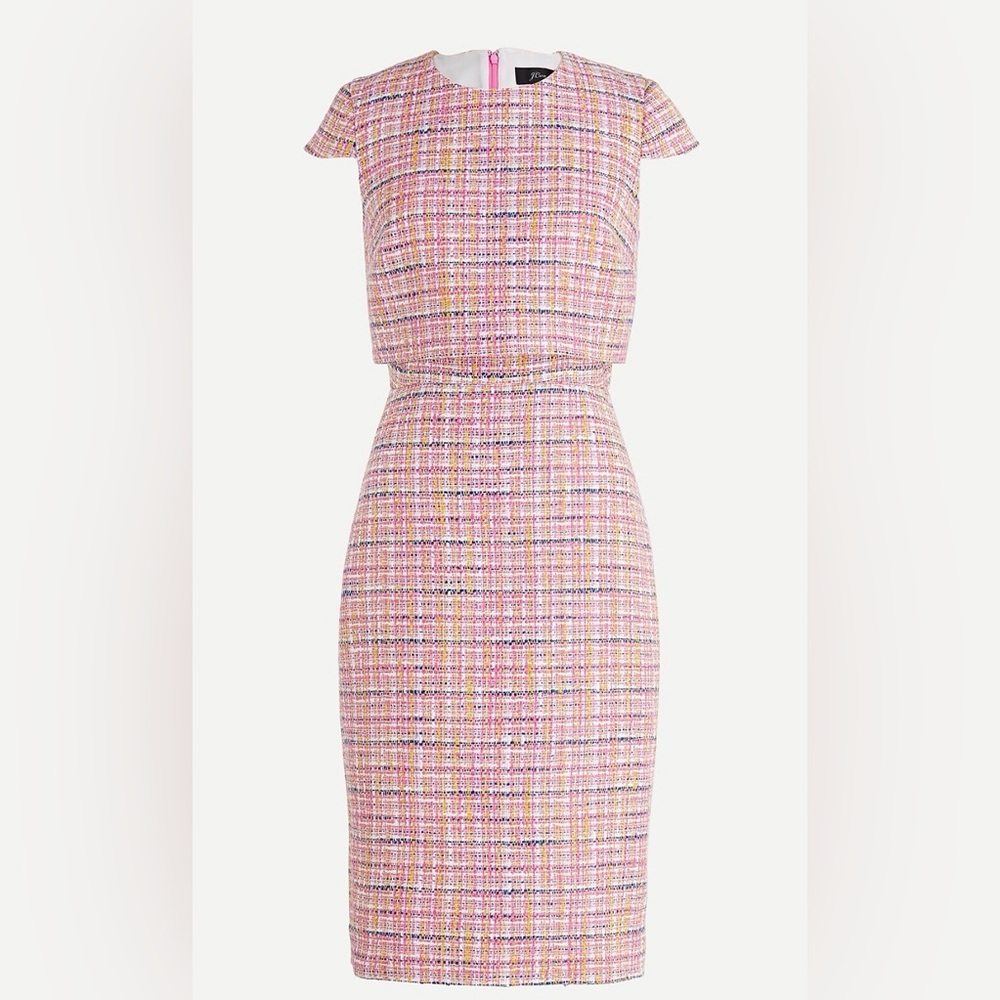 NWOT | J. CREW Spring-y Tweed Sheath Dress Size 16